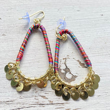 Load image into Gallery viewer, Earrings - metallic tear drop