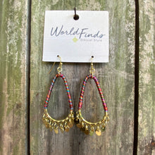 Load image into Gallery viewer, Earrings - metallic tear drop