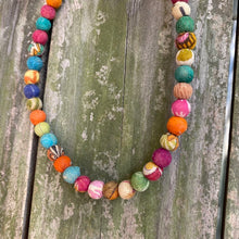 Load image into Gallery viewer, Recycled Sari jewellery - short necklace