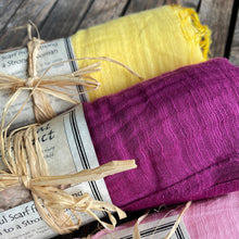 Load image into Gallery viewer, Silk and cotton blend scarf - block colours