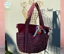 Load image into Gallery viewer, Multi pocket cotton 'parent' bag