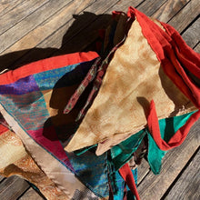 Load image into Gallery viewer, Recycled silk sari bunting