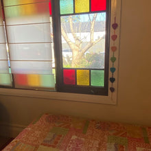 Load image into Gallery viewer, Rainbow chain of hearts decoration