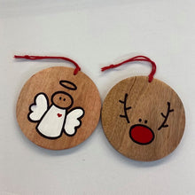 Load image into Gallery viewer, Christmas Decorations - wooden (set of 4)