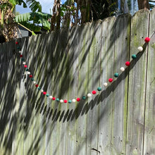 Load image into Gallery viewer, Felt ball bunting - Christmas