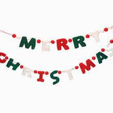 Load image into Gallery viewer, Christmas felt bunting - 'Merry Christmas'