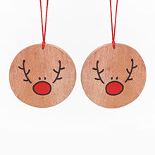 Load image into Gallery viewer, Christmas Decorations - wooden (set of 4)