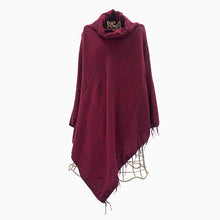 Load image into Gallery viewer, Poncho - a blend of wool, cotton and natural acrylic