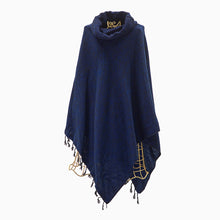 Load image into Gallery viewer, Poncho - a blend of wool, cotton and natural acrylic