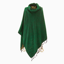 Load image into Gallery viewer, Poncho - a blend of wool, cotton and natural acrylic