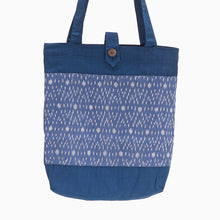 Load image into Gallery viewer, Cotton tote bag - Ikat dye and design