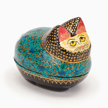 Load image into Gallery viewer, Paper mache - cat trinket boxes
