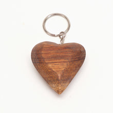 Load image into Gallery viewer, Keyring - hand carved heart or fish
