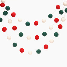Load image into Gallery viewer, Felt ball bunting - Christmas