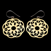 Load image into Gallery viewer, Recycled Bombshell Earrings - floral design