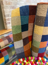 Load image into Gallery viewer, Colourful checkered carpet - mat size