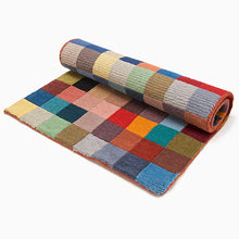 Load image into Gallery viewer, Colourful checkered carpet - mat size