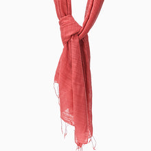 Load image into Gallery viewer, Silk and cotton blend scarf - block colours