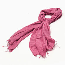 Load image into Gallery viewer, Silk and cotton blend scarf - block colours