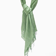 Load image into Gallery viewer, Silk and cotton blend scarf - block colours