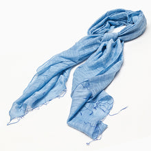 Load image into Gallery viewer, Silk and cotton blend scarf - block colours