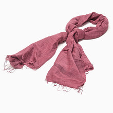 Load image into Gallery viewer, Silk and cotton blend scarf - block colours