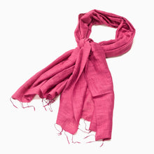 Load image into Gallery viewer, Silk and cotton blend scarf - block colours
