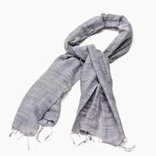 Load image into Gallery viewer, Silk and cotton blend scarf - block colours