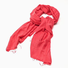 Load image into Gallery viewer, Silk and cotton blend scarf - block colours