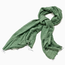 Load image into Gallery viewer, Silk and cotton blend scarf - block colours
