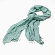 Load image into Gallery viewer, Silk and cotton blend scarf - block colours