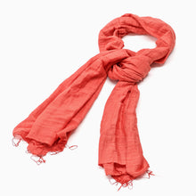 Load image into Gallery viewer, Silk and cotton blend scarf - block colours