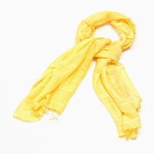 Load image into Gallery viewer, Silk and cotton blend scarf - block colours