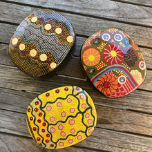 Load image into Gallery viewer, Trinket boxes - paper mache - indigenous designs
