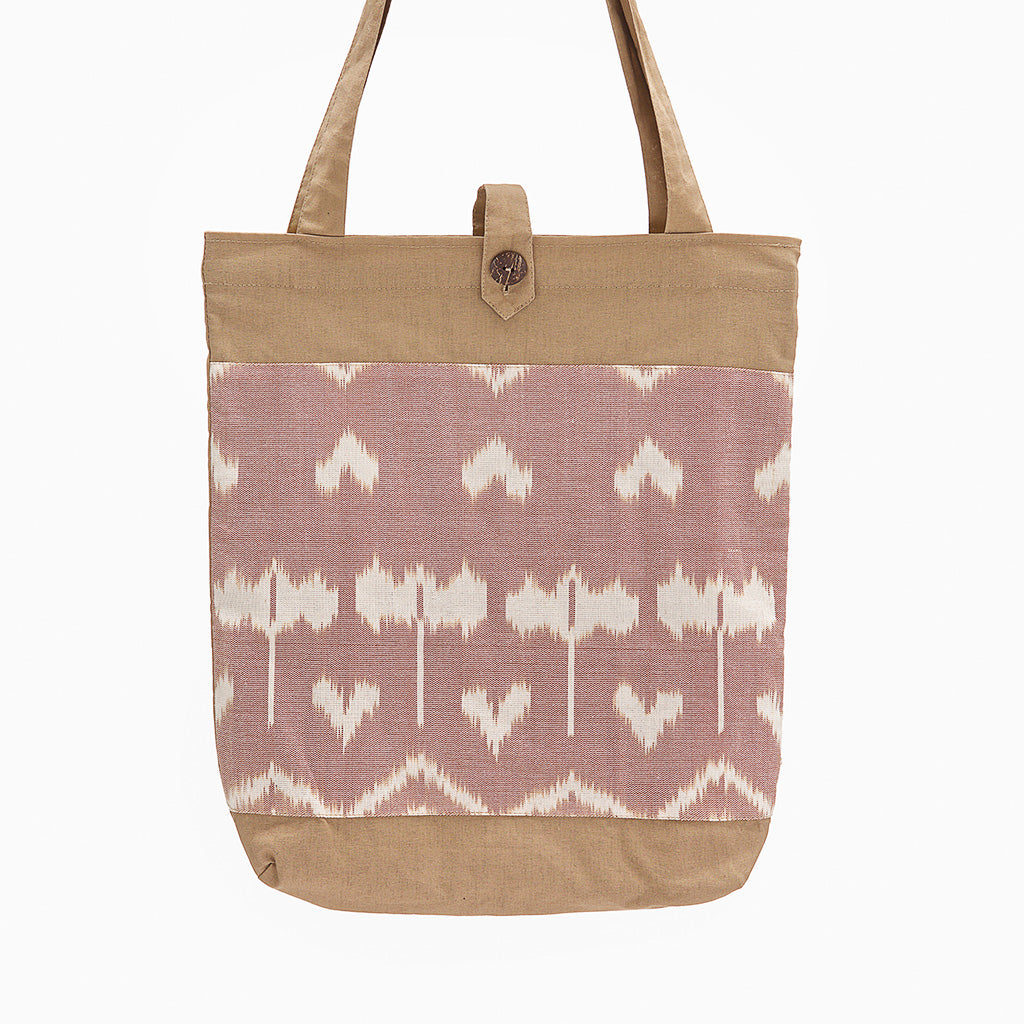 Cotton tote bag - Ikat dye and design
