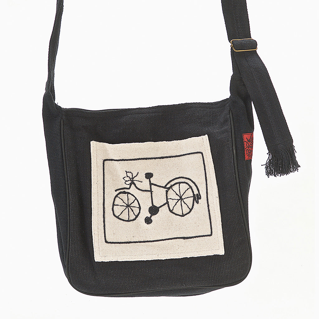 Bicycle design - cotton shoulder bag