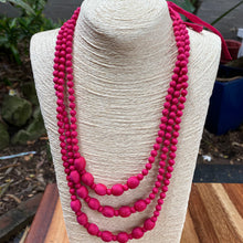 Load image into Gallery viewer, Silk ball necklace - 3 strands
