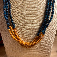 Load image into Gallery viewer, Necklace - two tone wood beads
