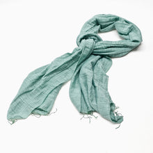 Load image into Gallery viewer, Silk and cotton blend scarf - block colours
