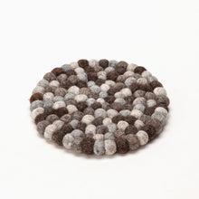 Load image into Gallery viewer, Felt Ball Trivet (neutral/grey)
