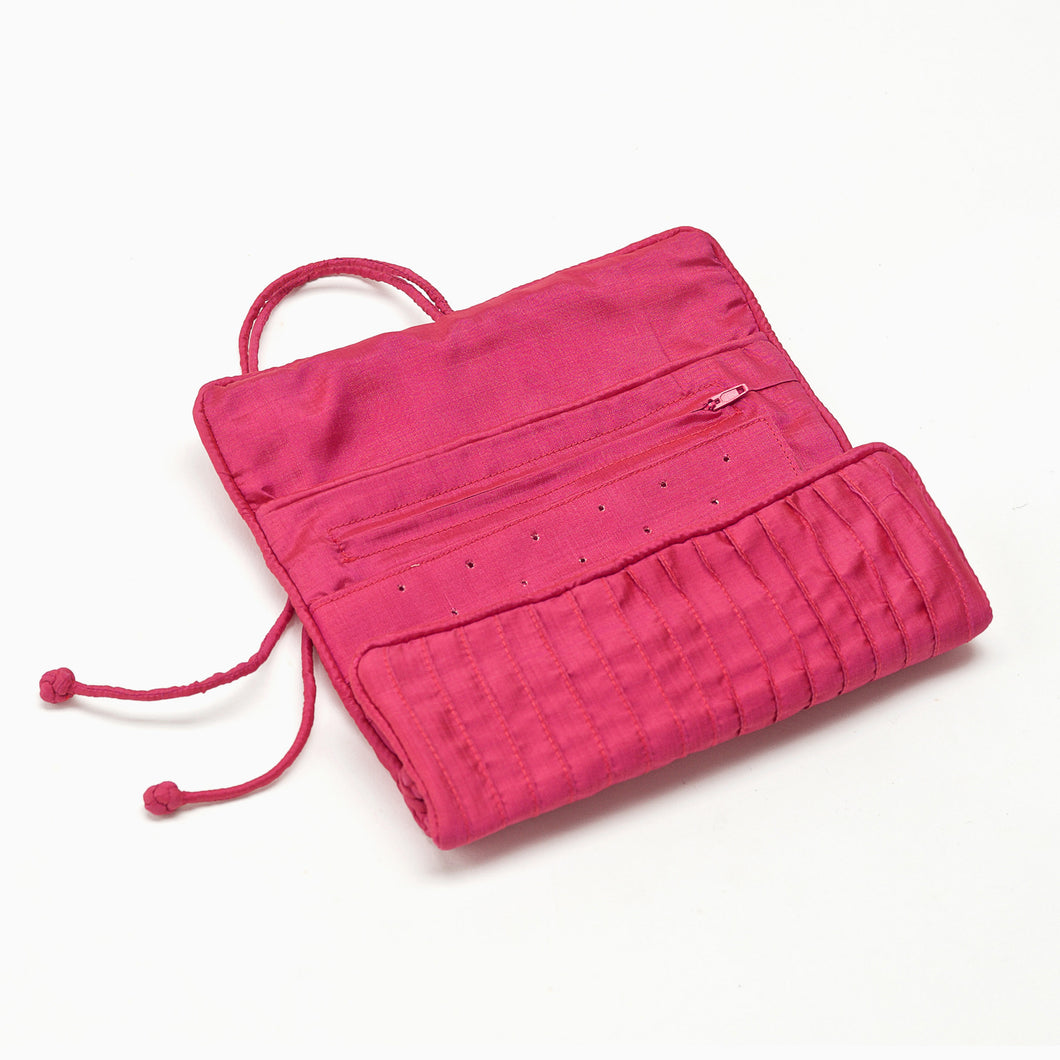 Silk Jewellery Case - Roll Up - great for Travel